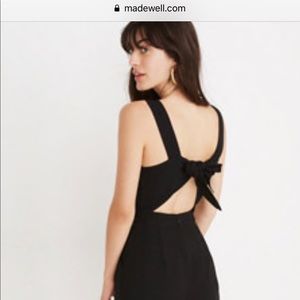 Madewell Apron Bow-Back Jumpsuit